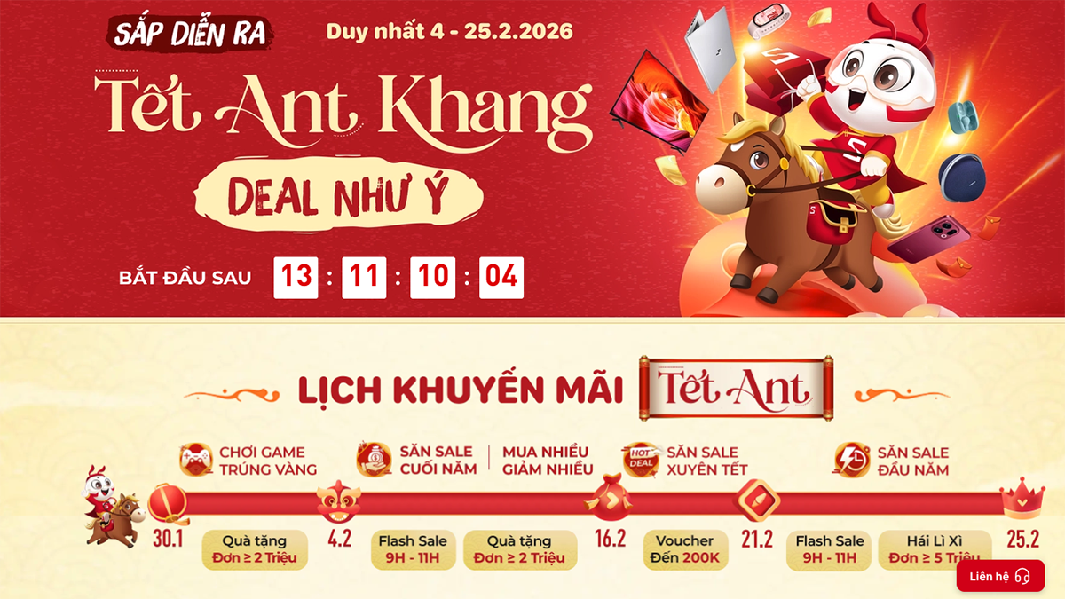 Sale Tết “ANt” 2026 sắp diễn ra tại CellphoneS, nhanh tay đăng ký nhận tin ngay để không bỏ lỡ!